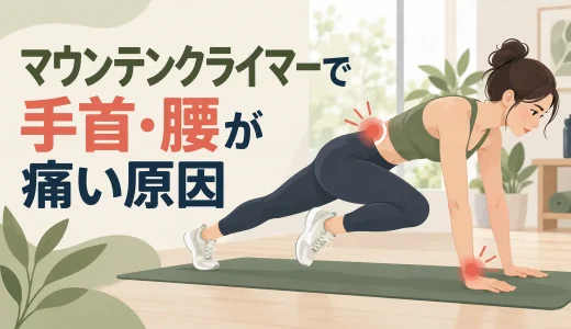 マウンテンクライマーで手首・腰が痛い原因｜速度を落として直すフォーム