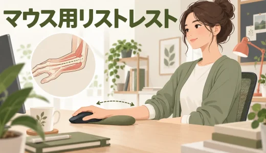 マウス用リストレストの使い方｜手首を圧迫しない高さと置く位置