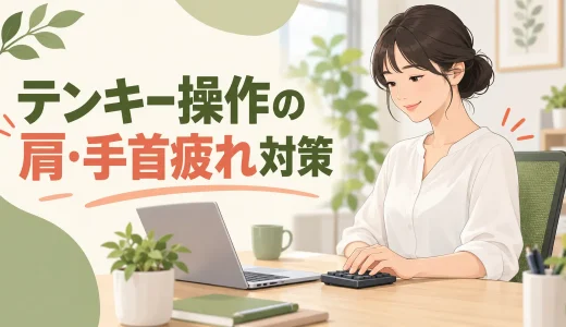テンキー操作で肩・手首が疲れる原因｜位置の調整と休憩運動