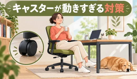 オフィスチェアのキャスターが動きすぎるときの対策｜足・腰が安定する床面調整