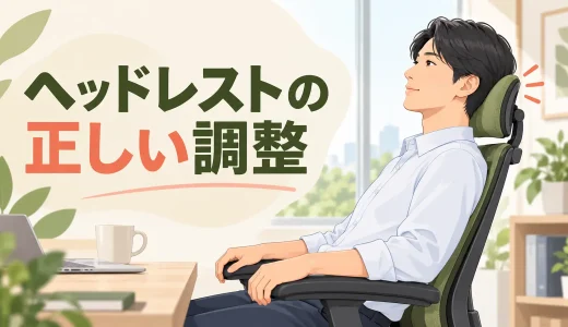 オフィスチェアのヘッドレスト調整｜首を押し出さない使い方