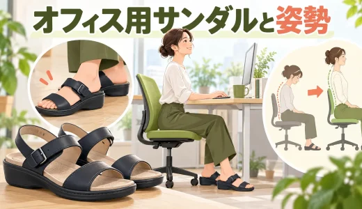 オフィス用サンダルで姿勢が不安定になる原因｜かかと・滑り・足裏の確認