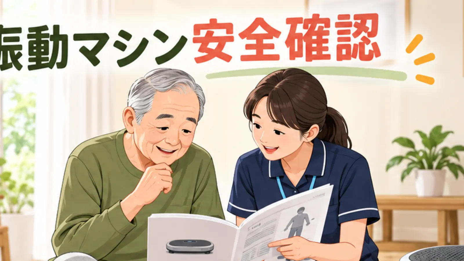 高齢者が振動マシンを使う前の安全確認｜転倒・体調の注意点