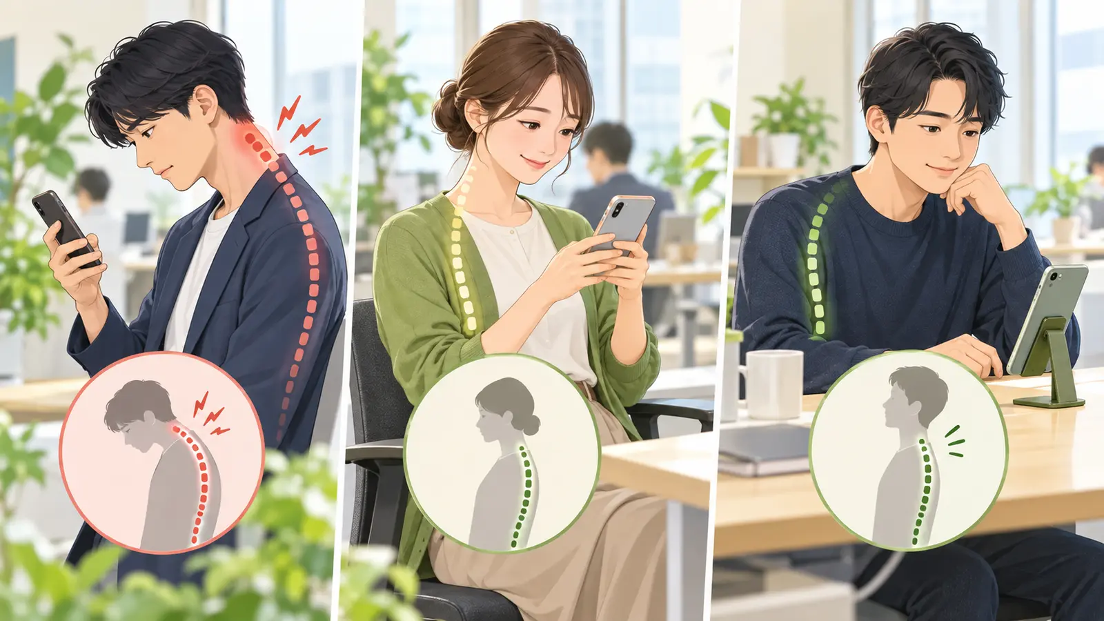 片手・両手・スタンドでのスマホ使用比較