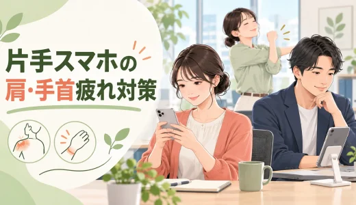 片手スマホで肩・手首が疲れる原因｜持ち替えと置き方の工夫
