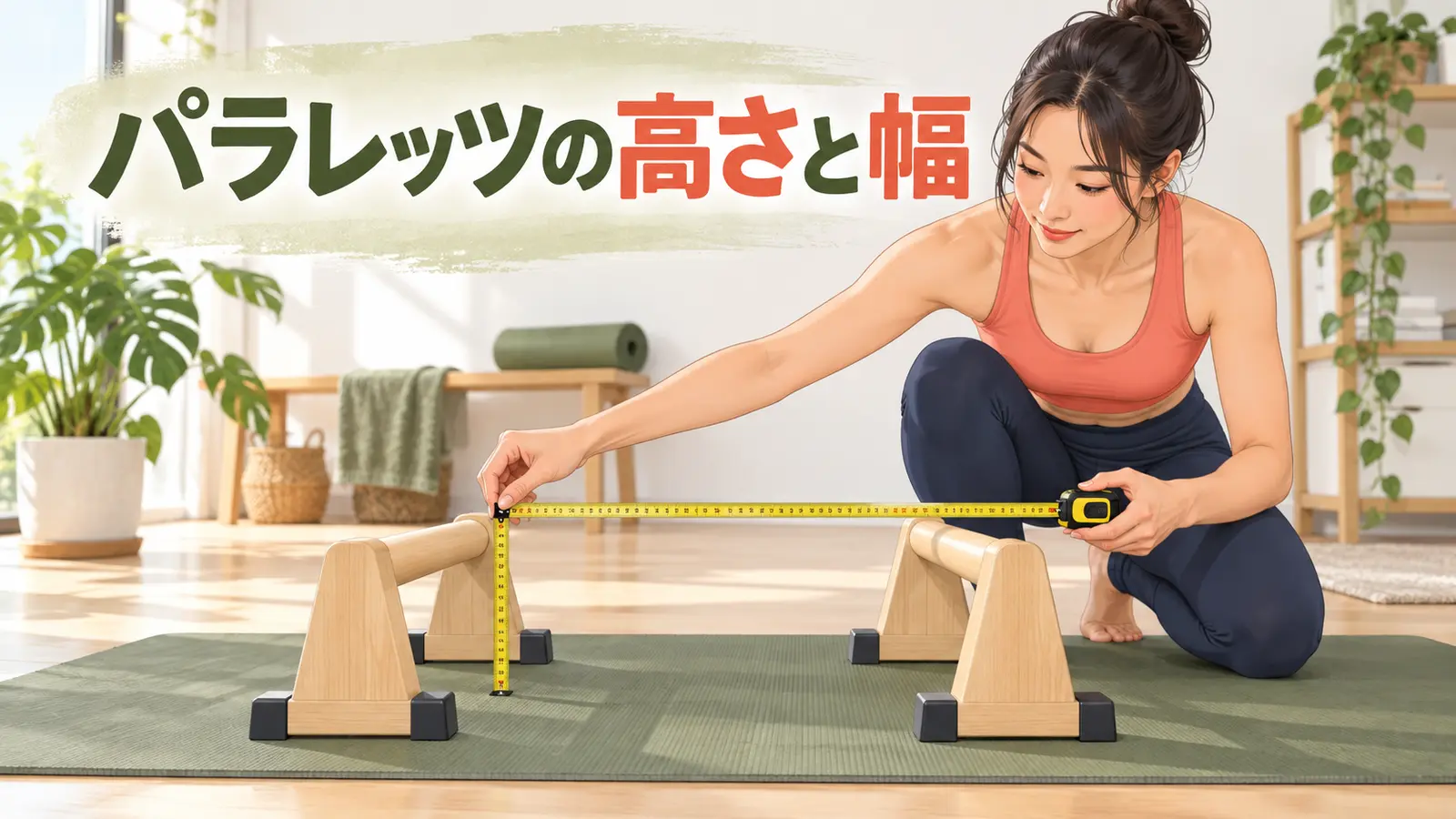 パラレッツの高さと幅の選び方|手幅・握り・種目別の確認点の内容を示す専用アイキャッチ