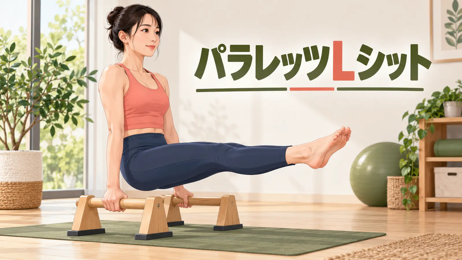 パラレッツLシットのやり方|足が上がらない原因と段階練習の内容を示す専用アイキャッチ