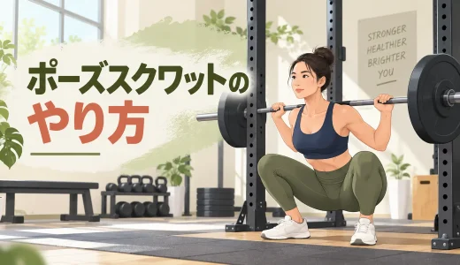 ポーズスクワットのやり方｜止める位置・秒数と重量設定