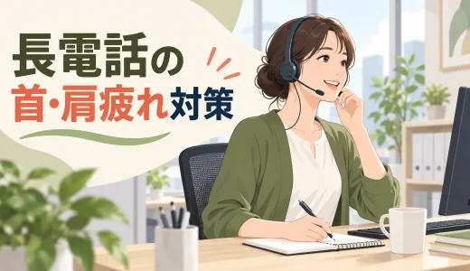 長時間の電話で首・肩が疲れる原因｜受話器を挟まない姿勢対策
