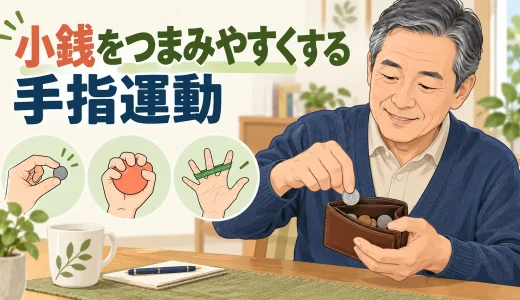 小銭をつまみやすくする手指運動｜指先の安全な練習