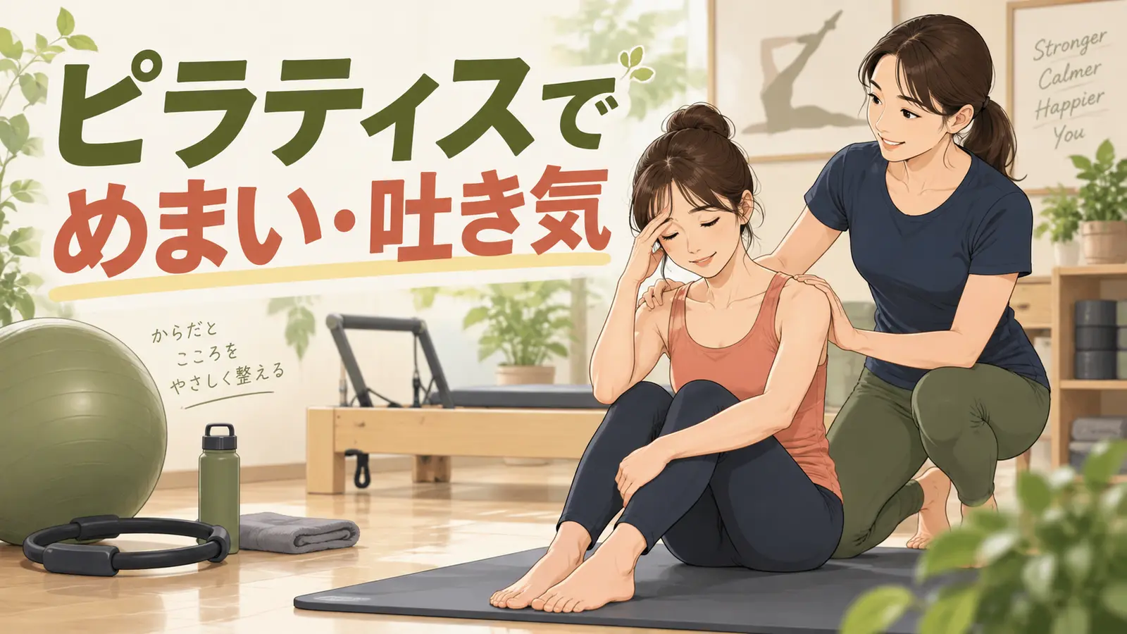 ピラティス中のめまい・吐き気