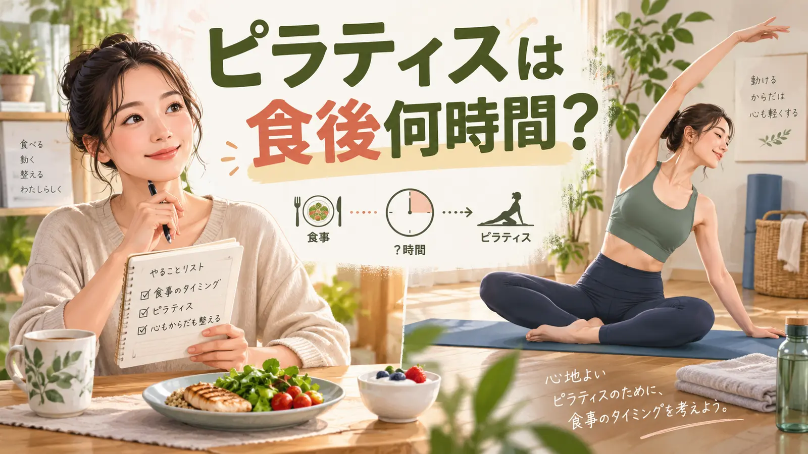 ピラティス前後の食事