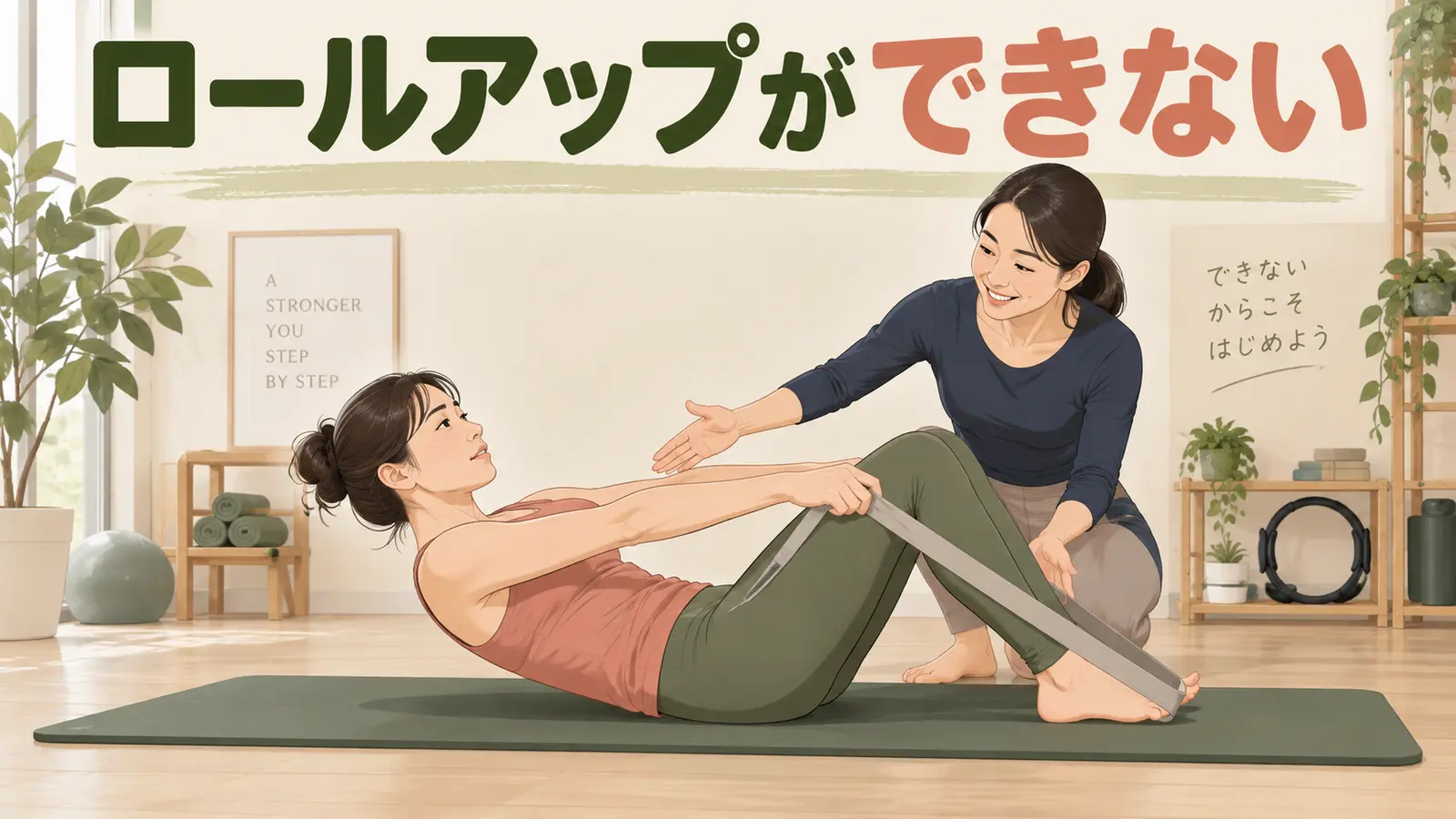 ピラティスのロールアップ練習