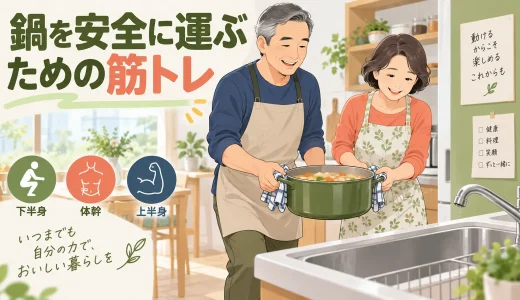 鍋をシンクへ安全に運ぶ筋トレ｜腰・手首を守る持ち方