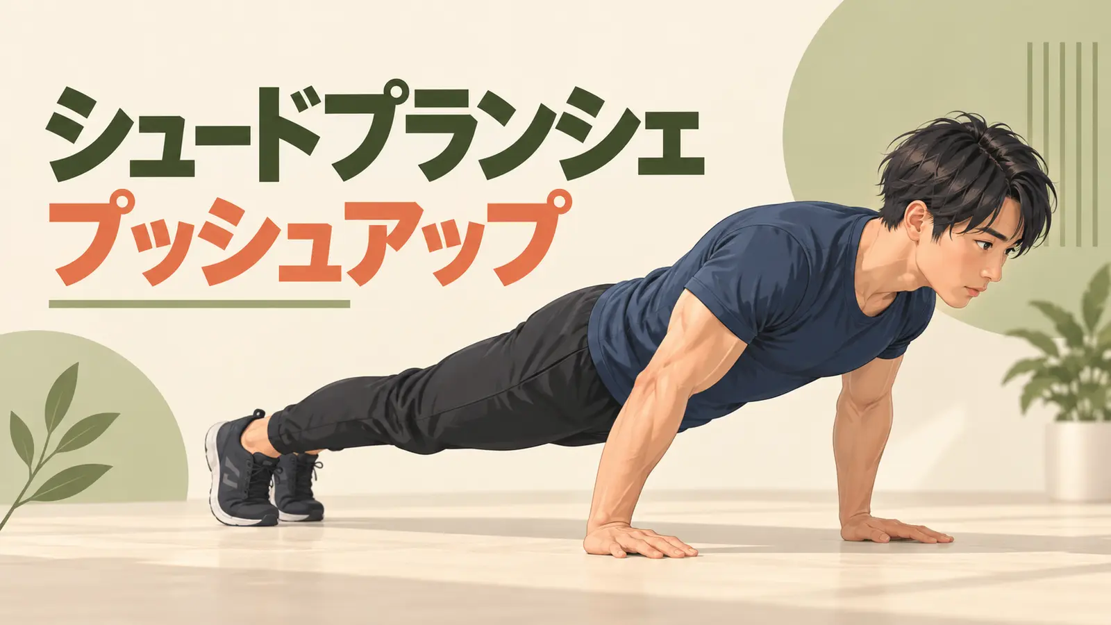 シュードプランシェプッシュアップの前傾フォーム
