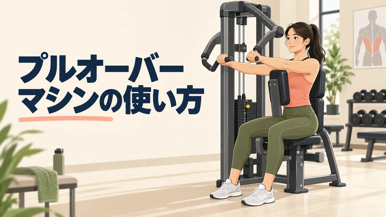 プルオーバーマシンの設定とフォームを示すイラスト
