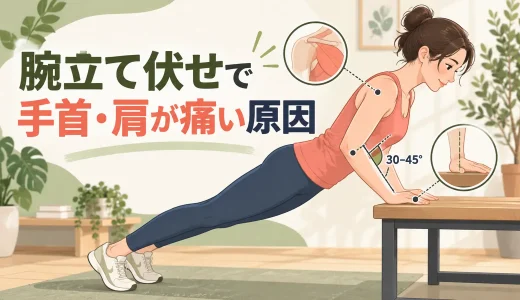 腕立て伏せで手首・肩が痛い原因｜負担を減らすフォームと中止の目安