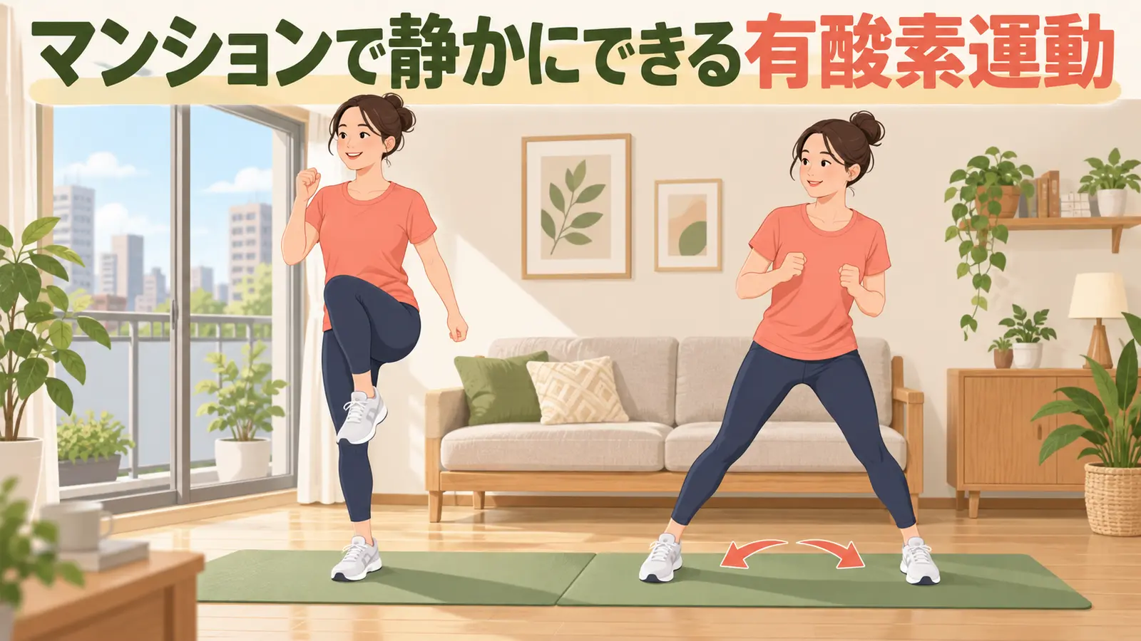 マンションで静かにできる有酸素運動のアイキャッチ