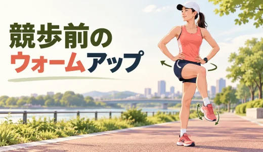 競歩前のウォームアップ｜骨盤・股関節・足首を整える12分メニュー