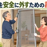 網戸を安全に外すための筋トレ｜肩・腰を守る持ち方と分担
