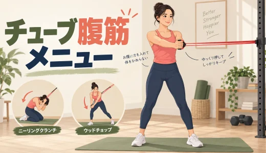 チューブ腹筋メニュー｜腰を守って体幹を鍛える5種目