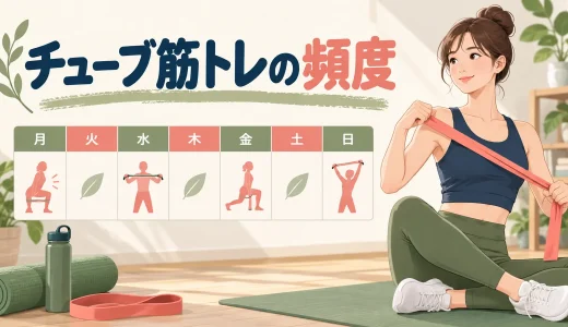 チューブ筋トレの頻度は週何回？部位分け・休養日の組み方