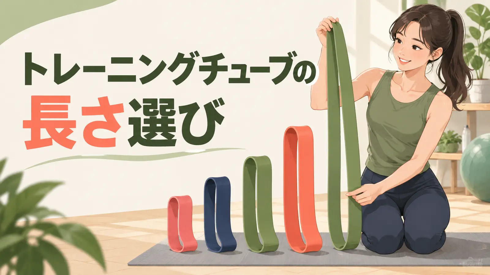 トレーニングチューブの長さ選びを解説するアイキャッチ