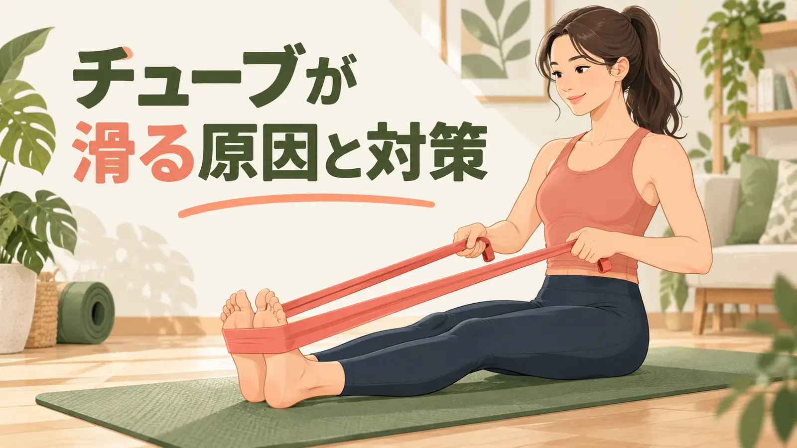チューブが滑る原因と対策を解説するアイキャッチ