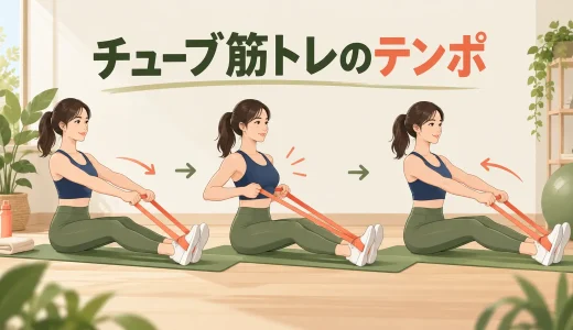 チューブ筋トレのテンポ｜戻す速さと止める時間の決め方