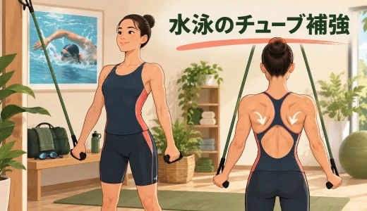 水泳のチューブ補強｜肩甲骨・背中・体幹を鍛えるメニュー