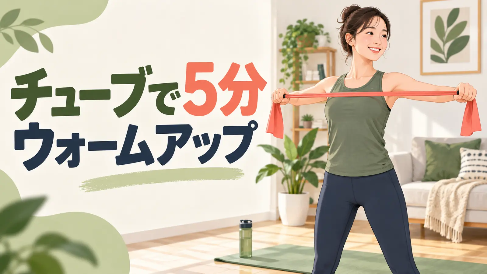 チューブで5分ウォームアップを解説するアイキャッチ