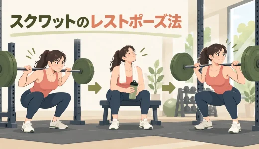 スクワットのレストポーズ法とは？休憩時間・重量・回数の目安