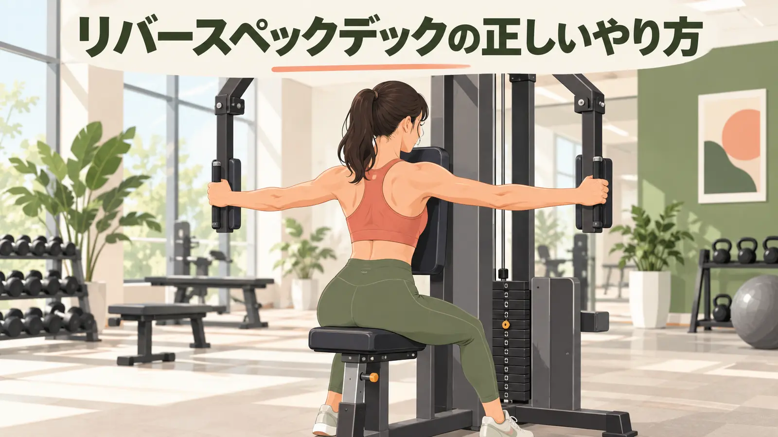 リバースペックデックを正しい姿勢で行うイラスト