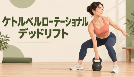ケトルベルローテーショナルデッドリフトのやり方｜股関節で回るフォーム