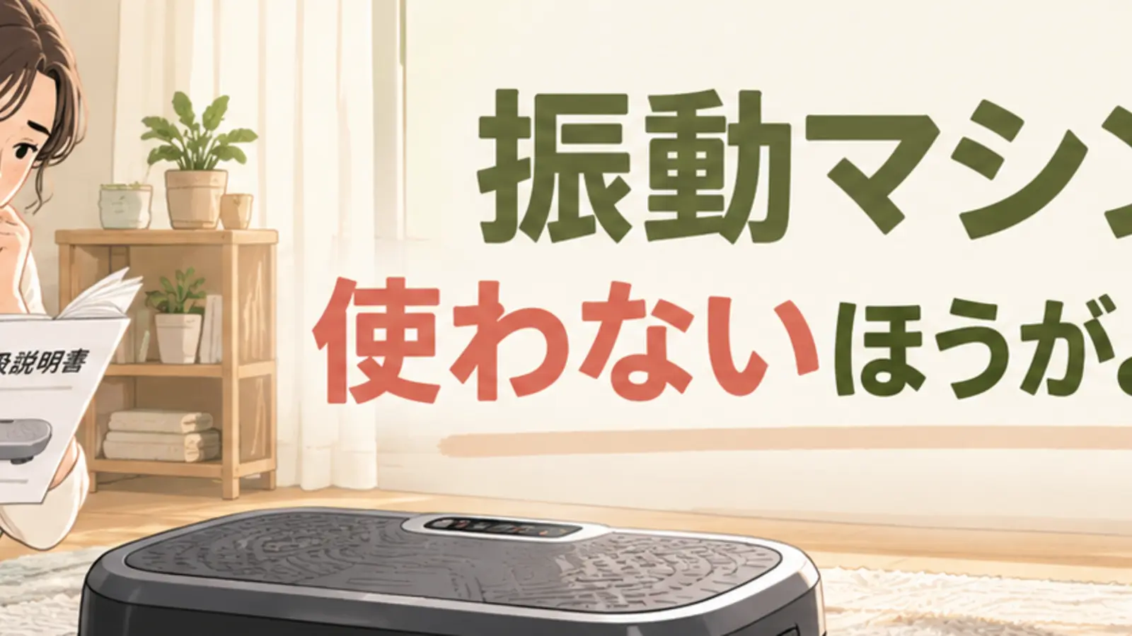 振動マシンを使わないほうがよい状態と安全確認