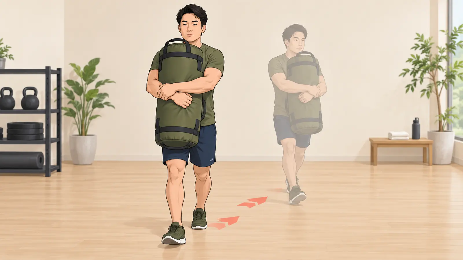 視界を確保して本体を抱える姿勢 視界を確保して本体を抱える姿勢