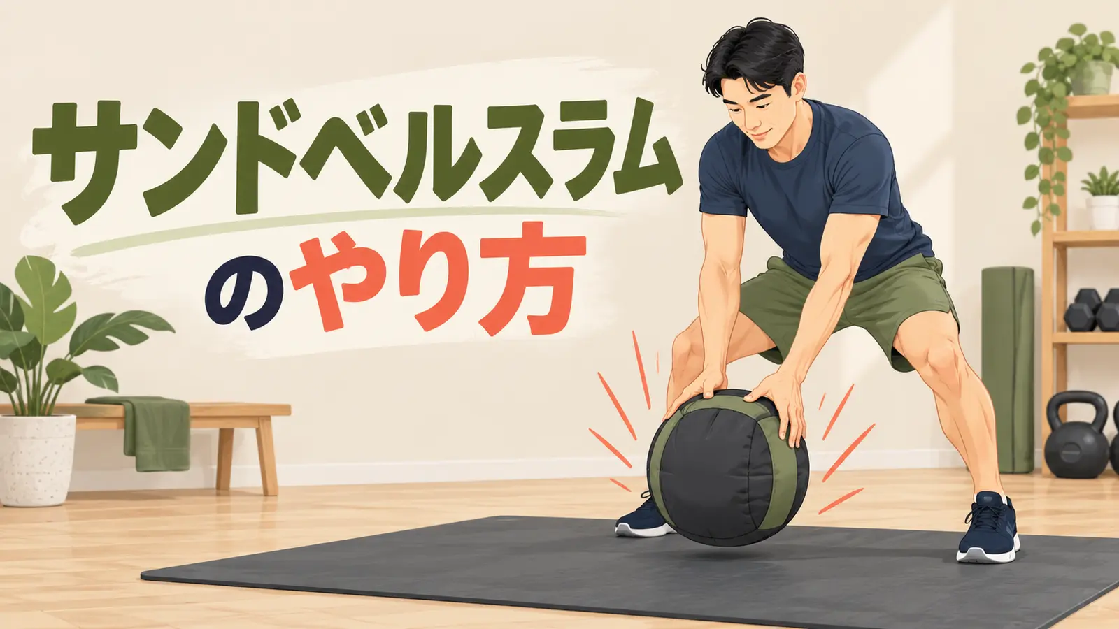 頭上から正面のマットへ下ろす動作 頭上から正面のマットへ下ろす動作