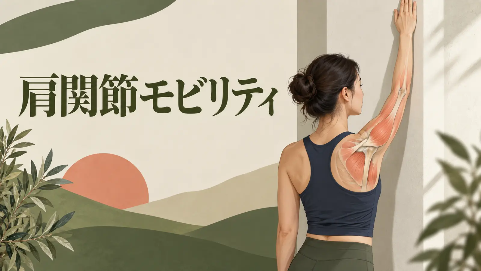 肩関節モビリティを行う人物