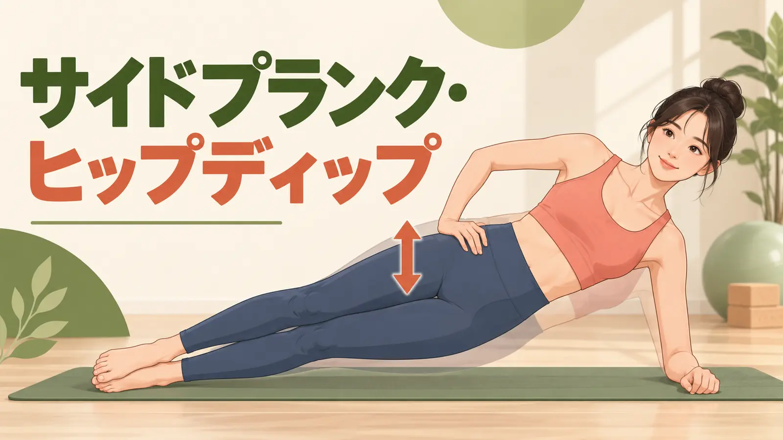 サイドプランク・ヒップディップの正しいフォーム