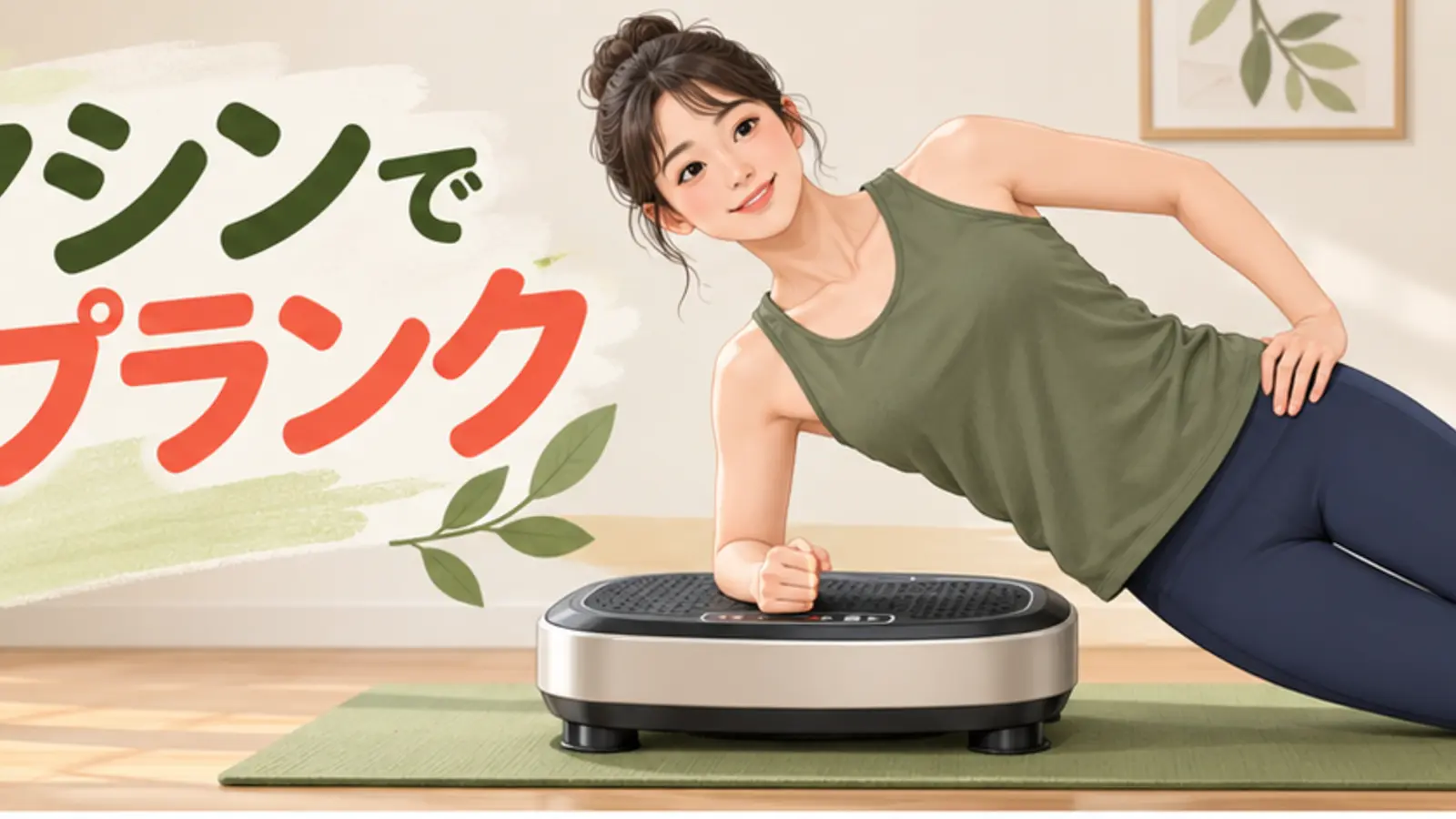 振動マシンでサイドプランクする方法|肘・肩・体幹の姿勢