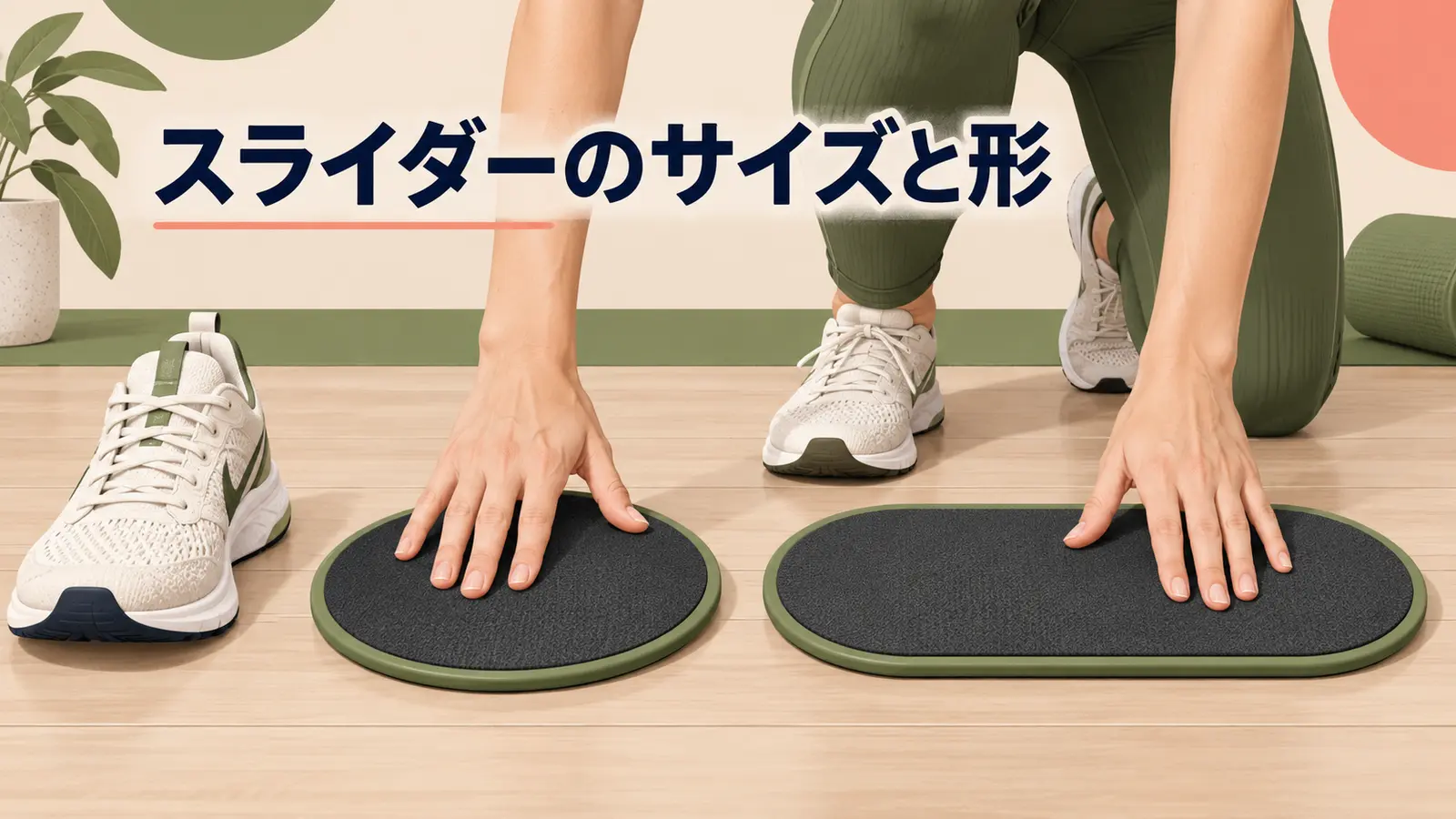トレーニングスライダーのサイズと形を解説するアイキャッチ画像