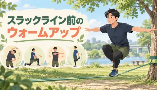 スラックライン前のウォームアップ｜足首・股関節・体幹・視線を整える8分メニュー