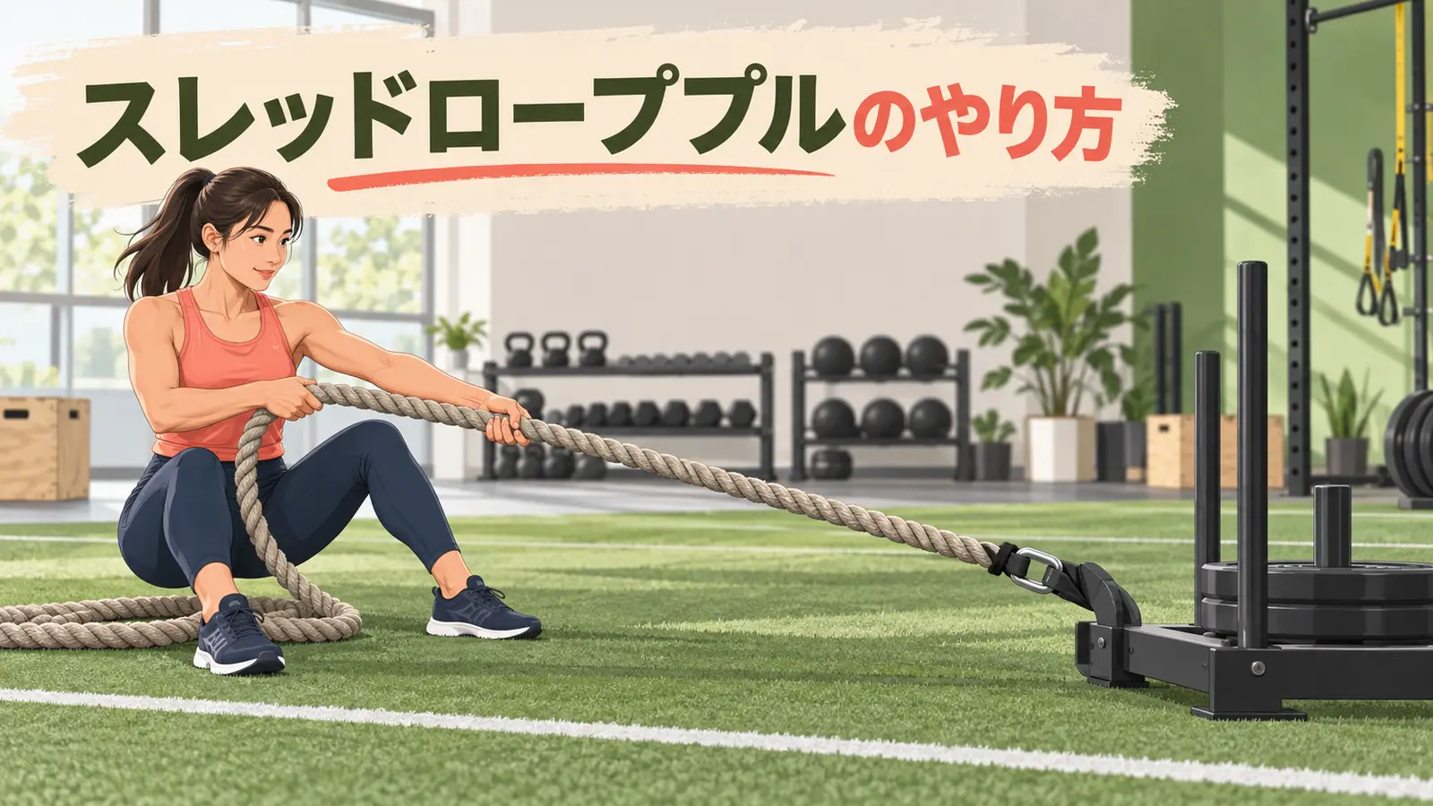 スレッドローププルのやり方｜ロープの握り方・姿勢・回収方法