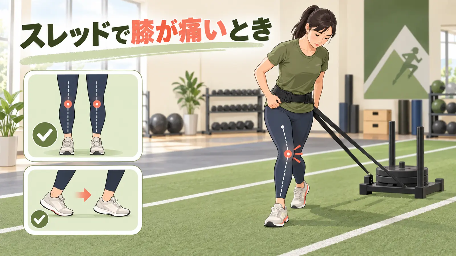 スレッドで起こる膝の痛み