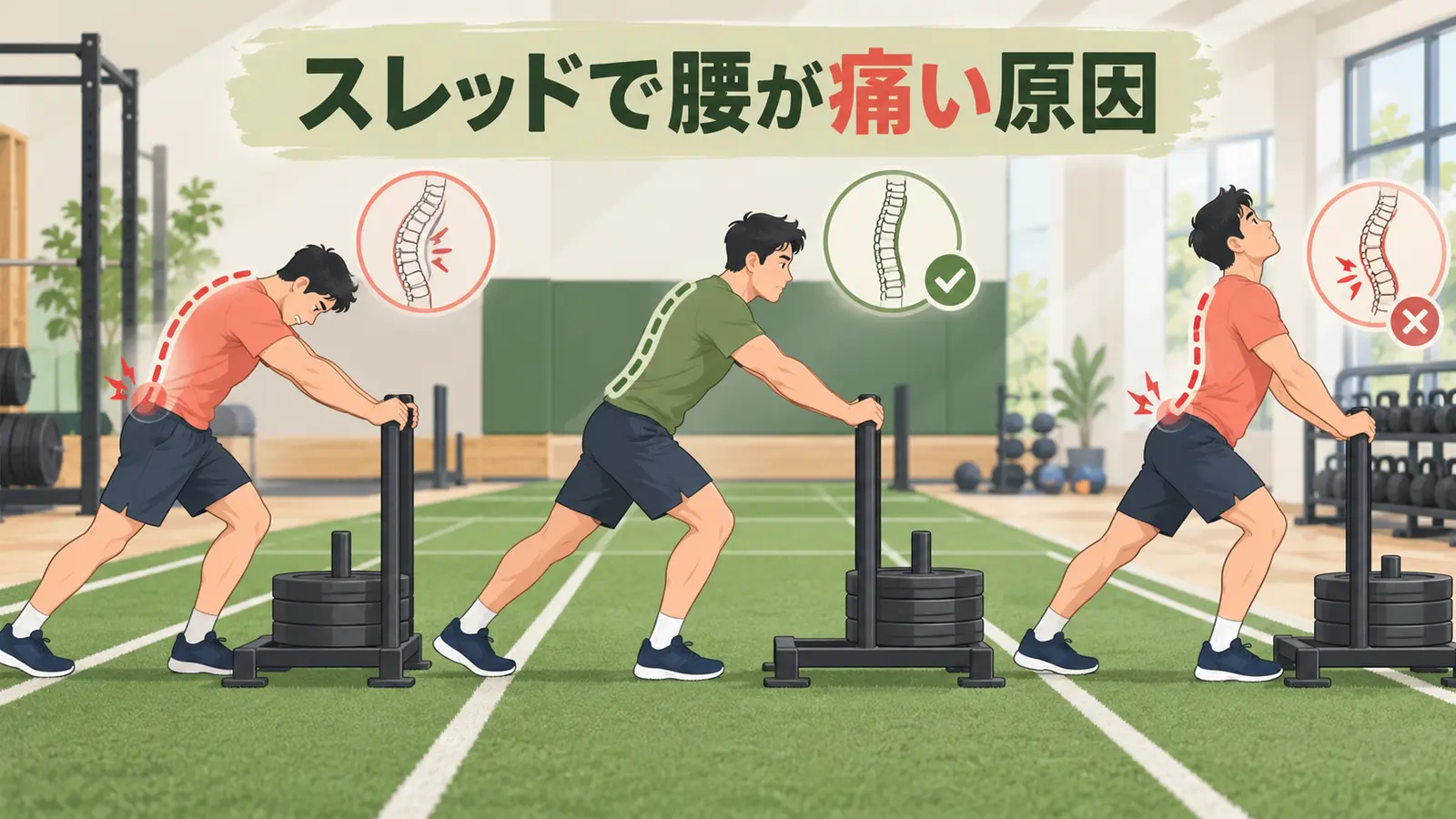 スレッドで起こる腰の痛み