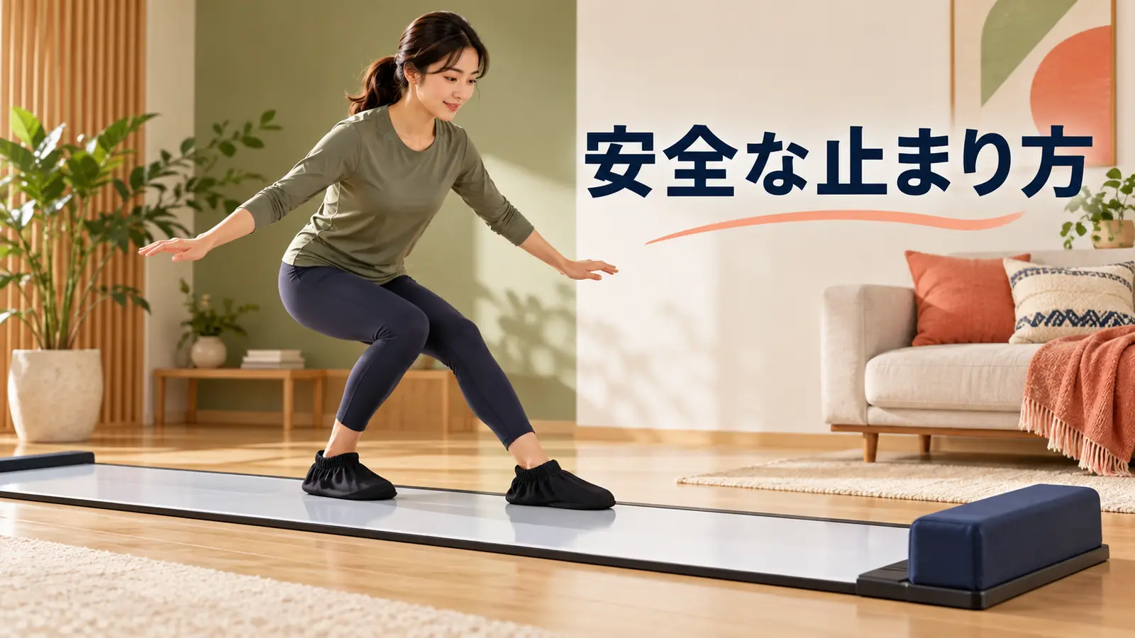 スライドボードで安全に止まる方法 スライドボードで速度を落として止まる方法