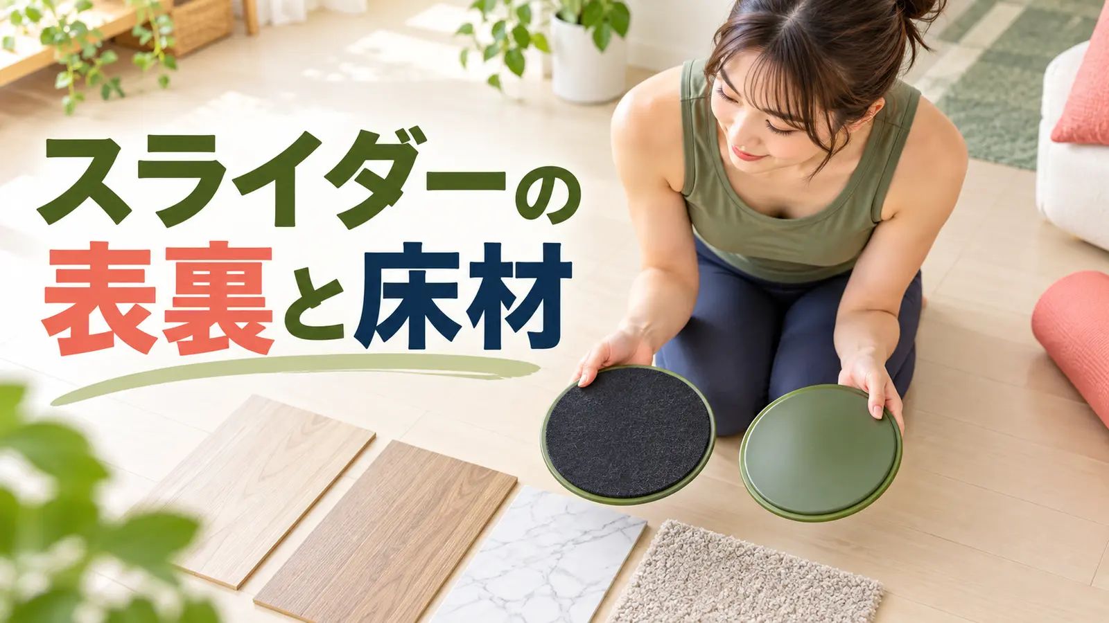 スライダーと床材の比較