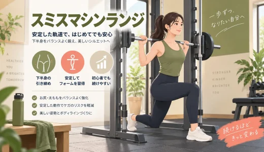 スミスマシンランジのやり方｜足幅・バー位置と膝を守るフォーム