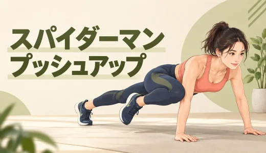 スパイダーマンプッシュアップのやり方｜膝を肘へ近づける体幹フォーム