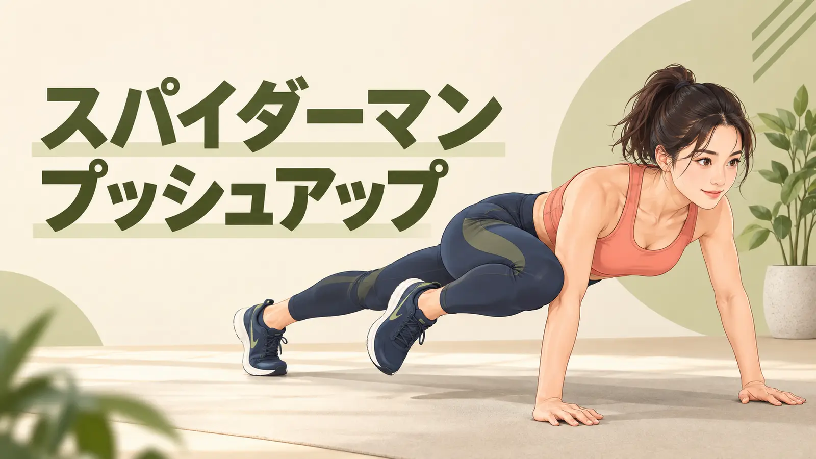 スパイダーマンプッシュアップの正しいフォーム